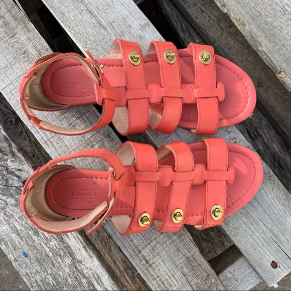 Coach Oleta coral strappy gladiator sandals - Picture 4 of 7